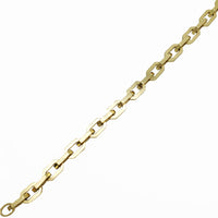 Hollow Square Figaro Cable Bracelet (14K).