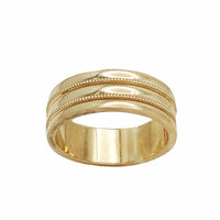 Diamond-Cut Bead Cut Ring (14K)