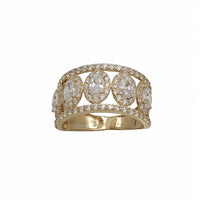 Zirconia Halo Oval Cut Ring (14K)