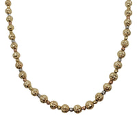 Tricolor Moon Cut Ball Chain (14K)