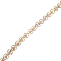 Heart With Flower Fancy Bracelet (14K).