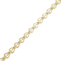 Diamond-Cut Heart Fancy Bracelet (14K).