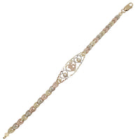 Diamond-Cut 15th Birthday Fancy Bracelet (14K).