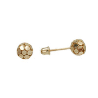 Diamond-Cut Ball Stud Earrings (14K)