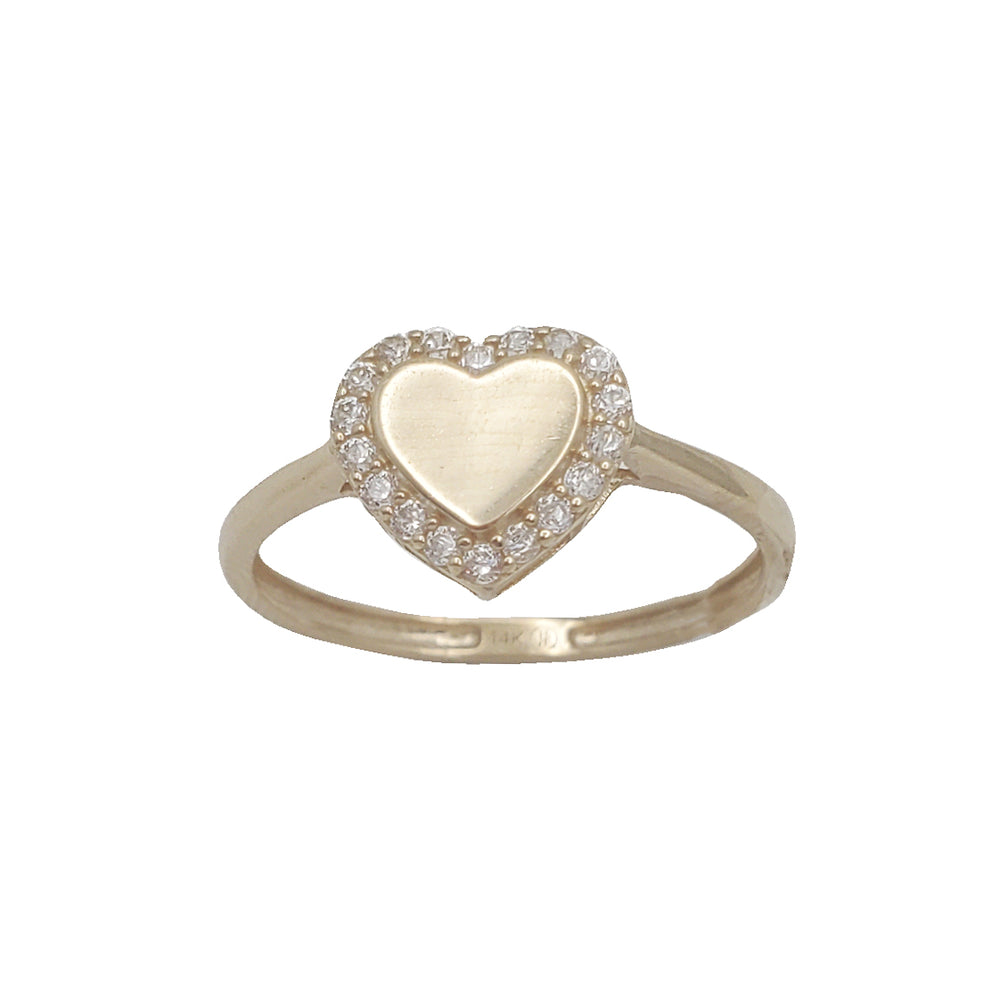 Zirconia Heart Ring (14K)
