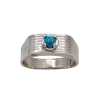 Round Turquoise Ring (Silver)