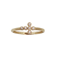 Zirconia Cross Ring (14K)