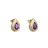 Gigantium Amethyst Stud Earrings (14K)