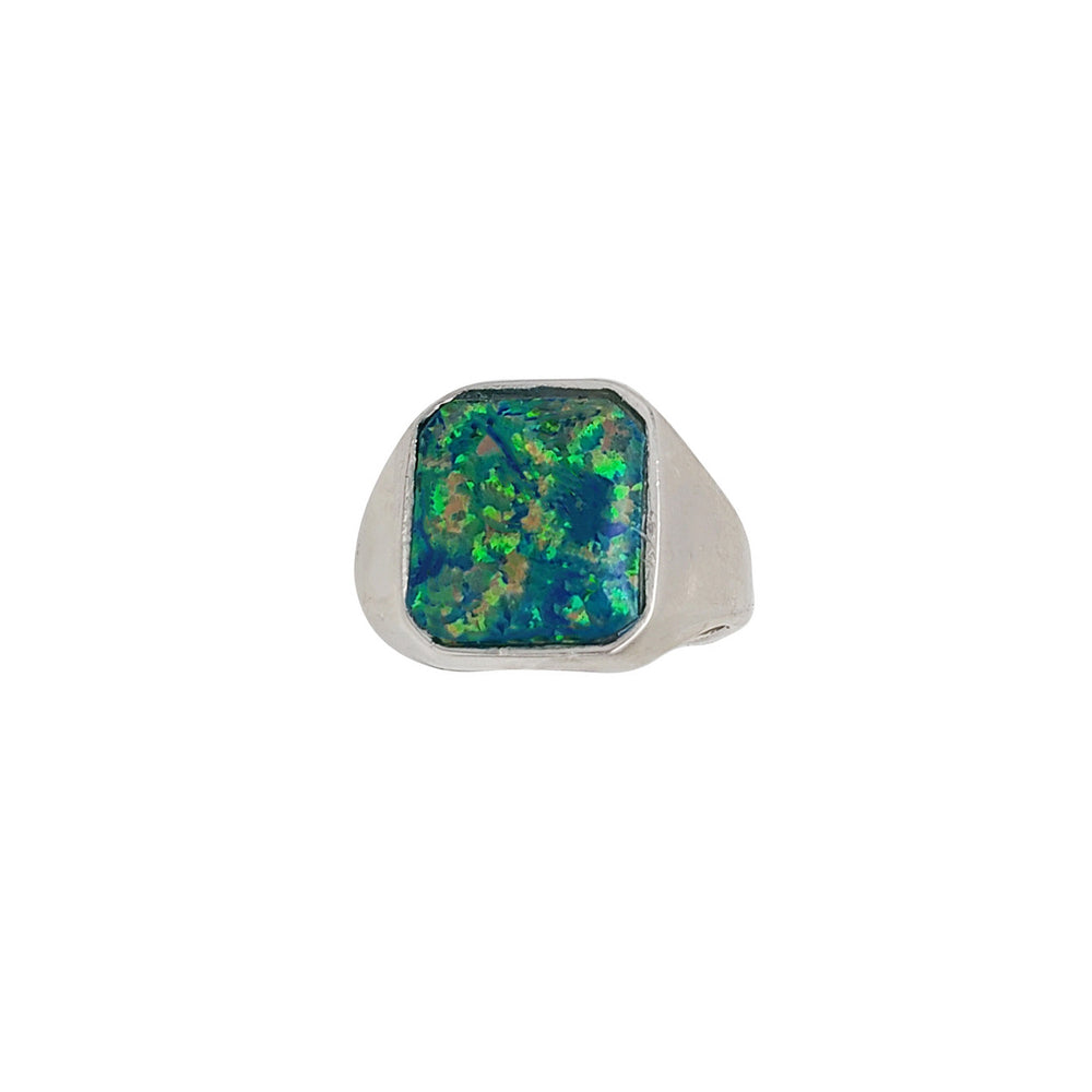 Opal Signet Ring (Silver)