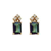 Mystic Topaz & Diamond Stud Earrings (14K)