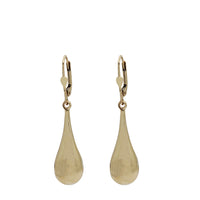 Plain Teardrop Hanging Earrings (14K)