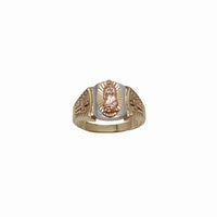 Zirconia Tri-Color Virgin Mary Ring (14K)