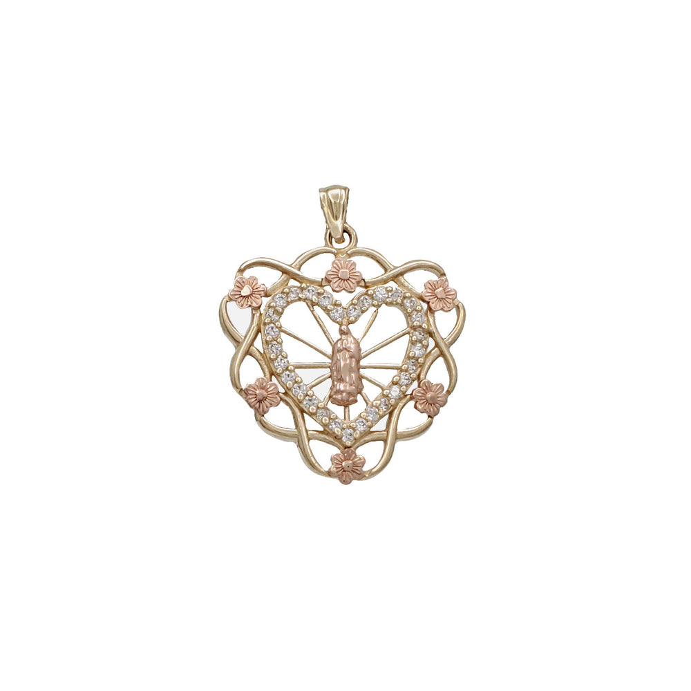 Tricolor Zirconia Guadalupe Pendant (14K)
