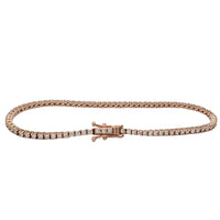Rose Gold VS Diamond Tennis Bracelet (14K).
