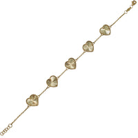 Diamond-Cut Hearts Cable Links Bracelet (14K).