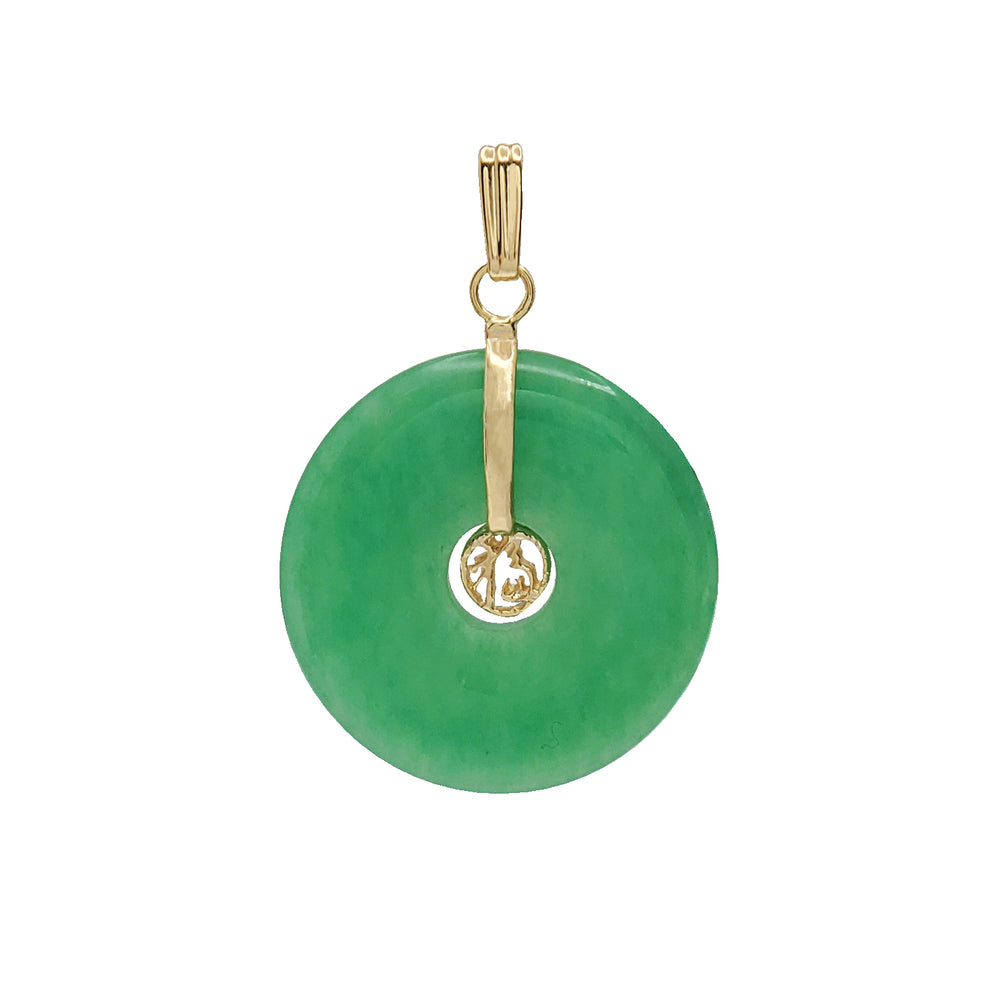 Jade Round Pendant (14K)
