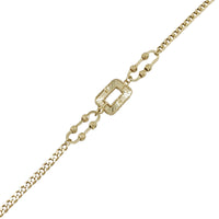 Diamond-Cut Cuban Link Fancy Bracelet (14K).