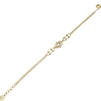 Diamond-Cut Hamza Hand Cuban Link Fancy Bracelet (14K).