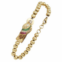 Saint Jude CZ Ball Bracelet (14K).