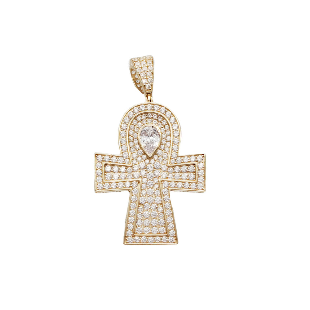Zirconia Ankh Pendant (14K)