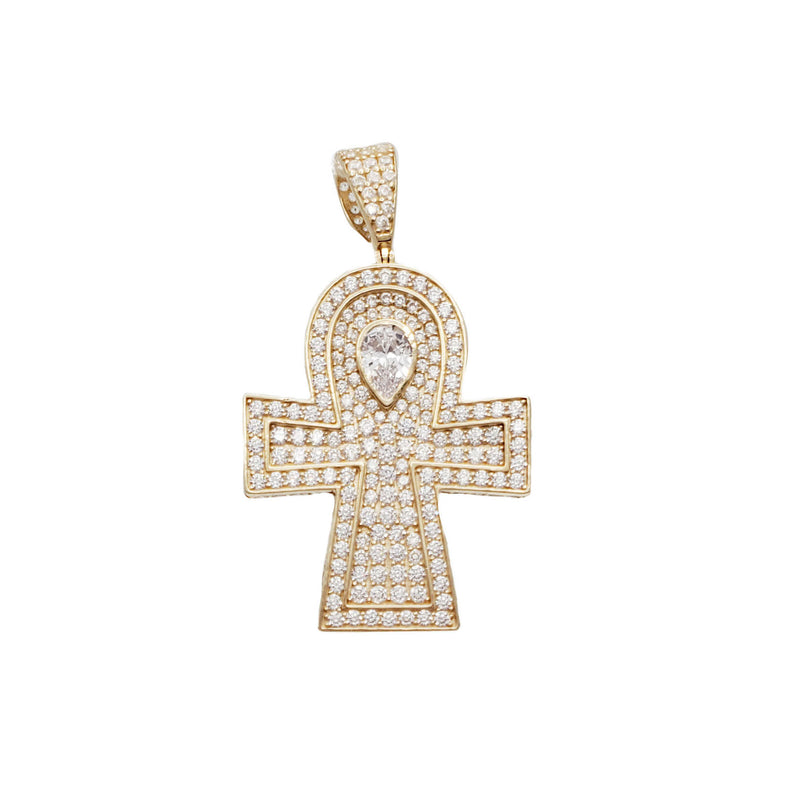 Zirconia Ankh Pendant (14K)