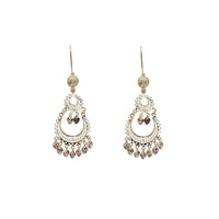 Tricolor Chandelier Dangling Earrings (14K)