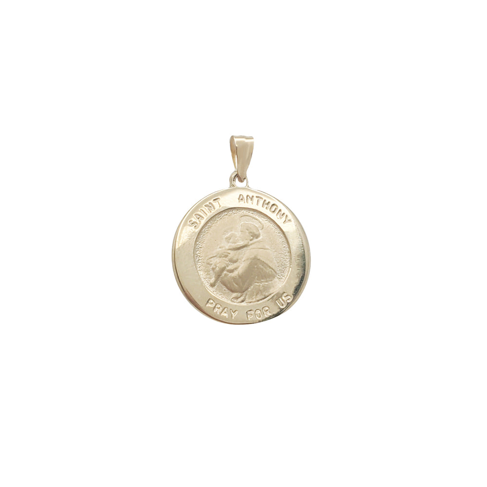 Saint Anthony "Pray For Us" Medallion Pendant (14K)