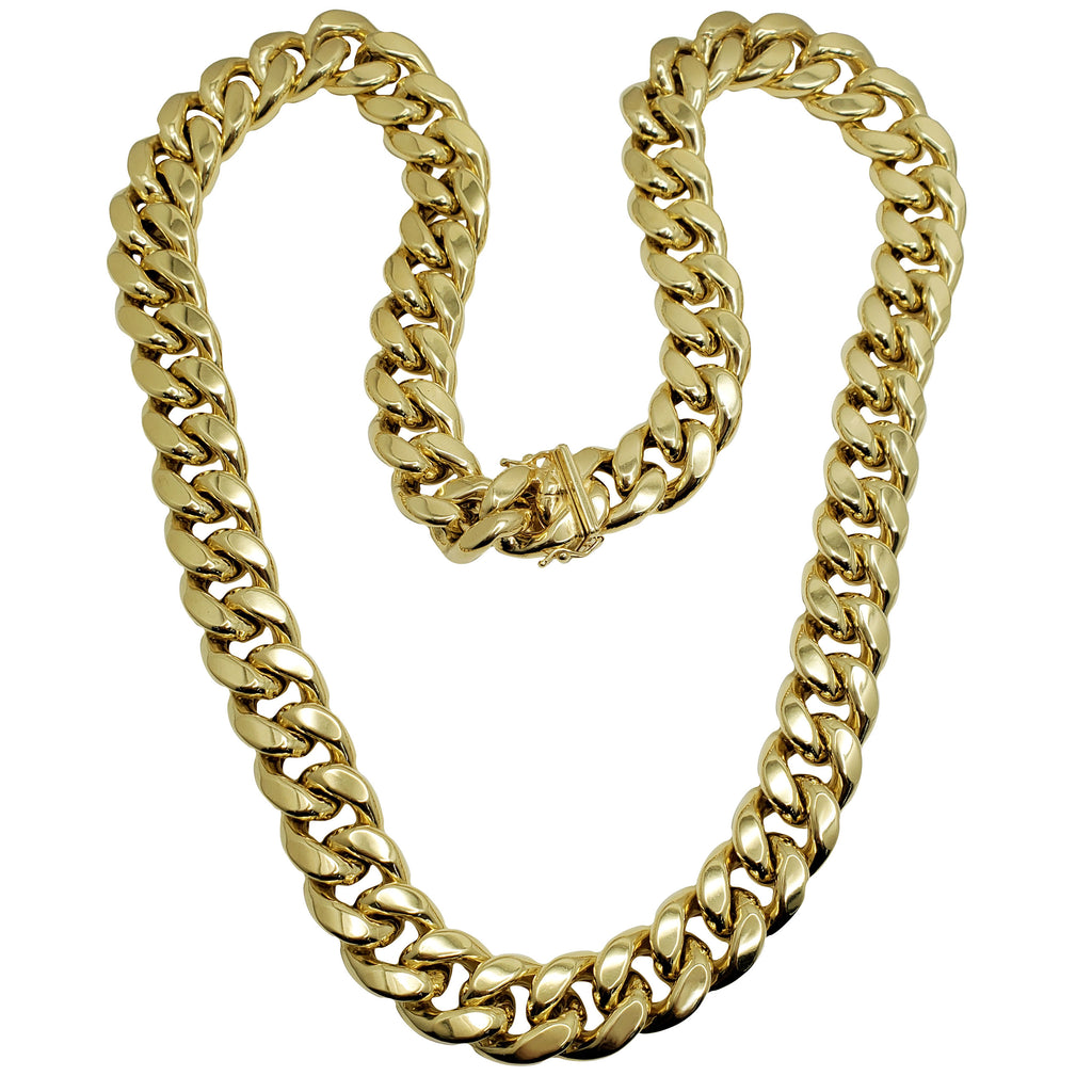 Lightweight Miami Cuban Link Chain - Box Lock (14K) – Popular J