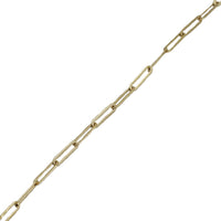 Yellow Gold Paper Clip Bracelet (14K)