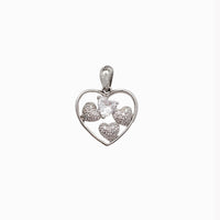 Zirconia Heart Pendant (Silver)