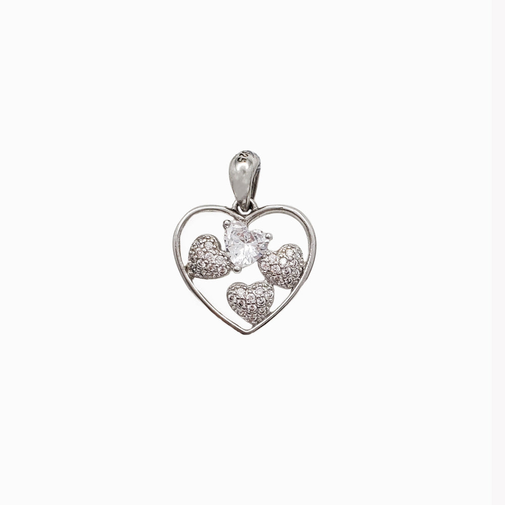 Zirconia Heart Pendant (Silver)