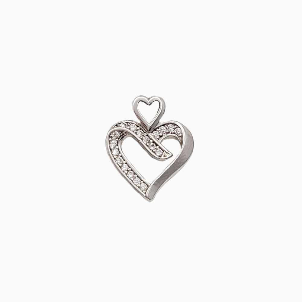 Zirconia Heart Pendant (Silver)