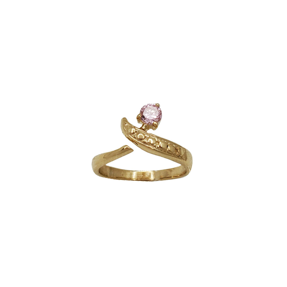 Zirconia Snake Baby-Sized Ring (14K)