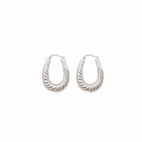 Croissant Hoop Earring (Silver)