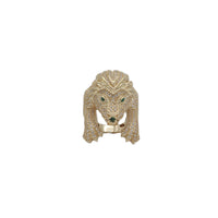 Zirconia Lion Head Ring (14K)