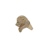 Zirconia Lion Head Ring (14K)
