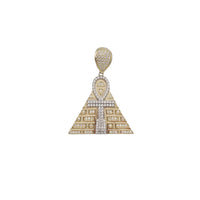 Egyptian Pyramid Ankh CZ Pendant (14K)