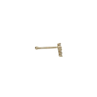 Zirconia Cross Nose Piercing (14K)