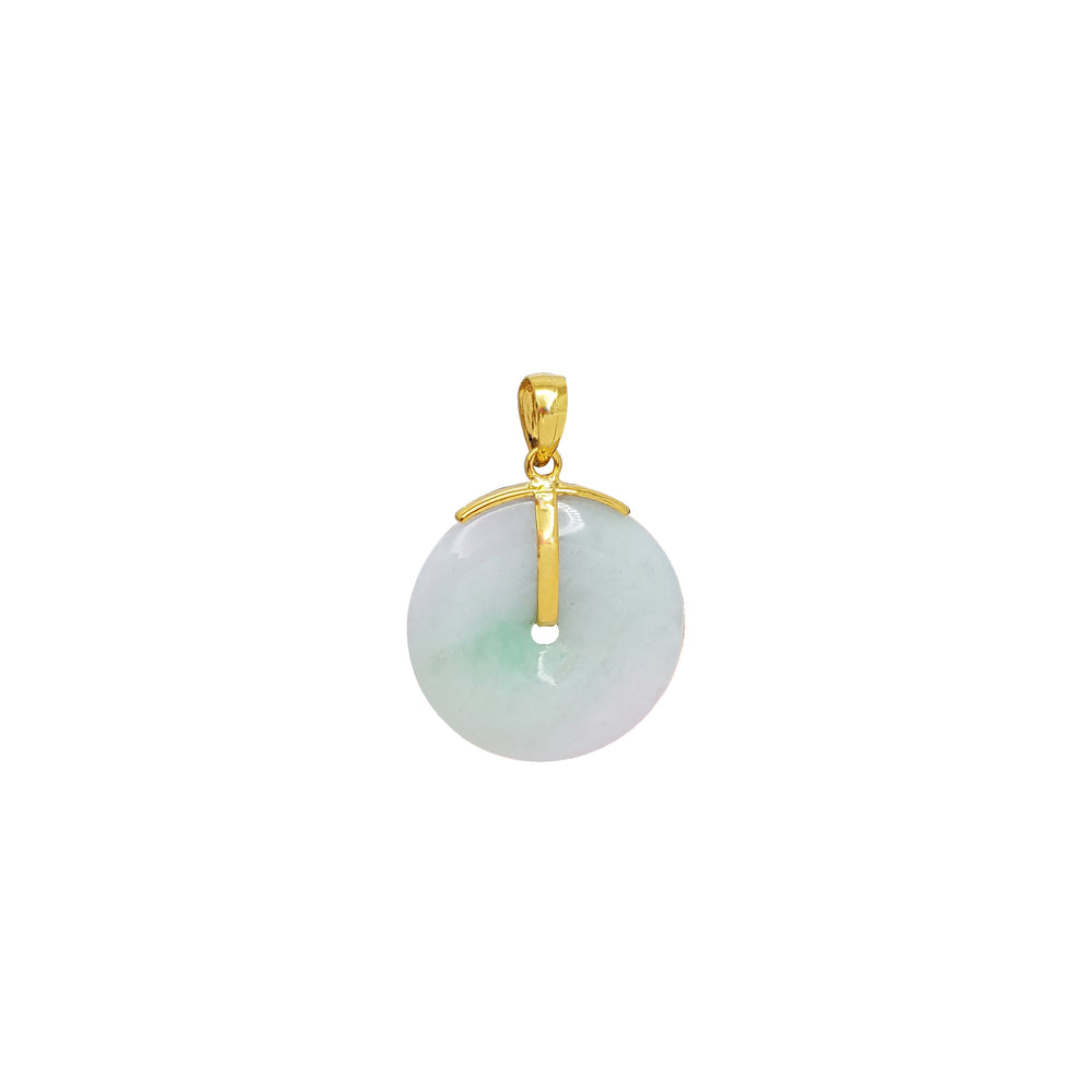 Jade Pi Disc Pendant (14K)
