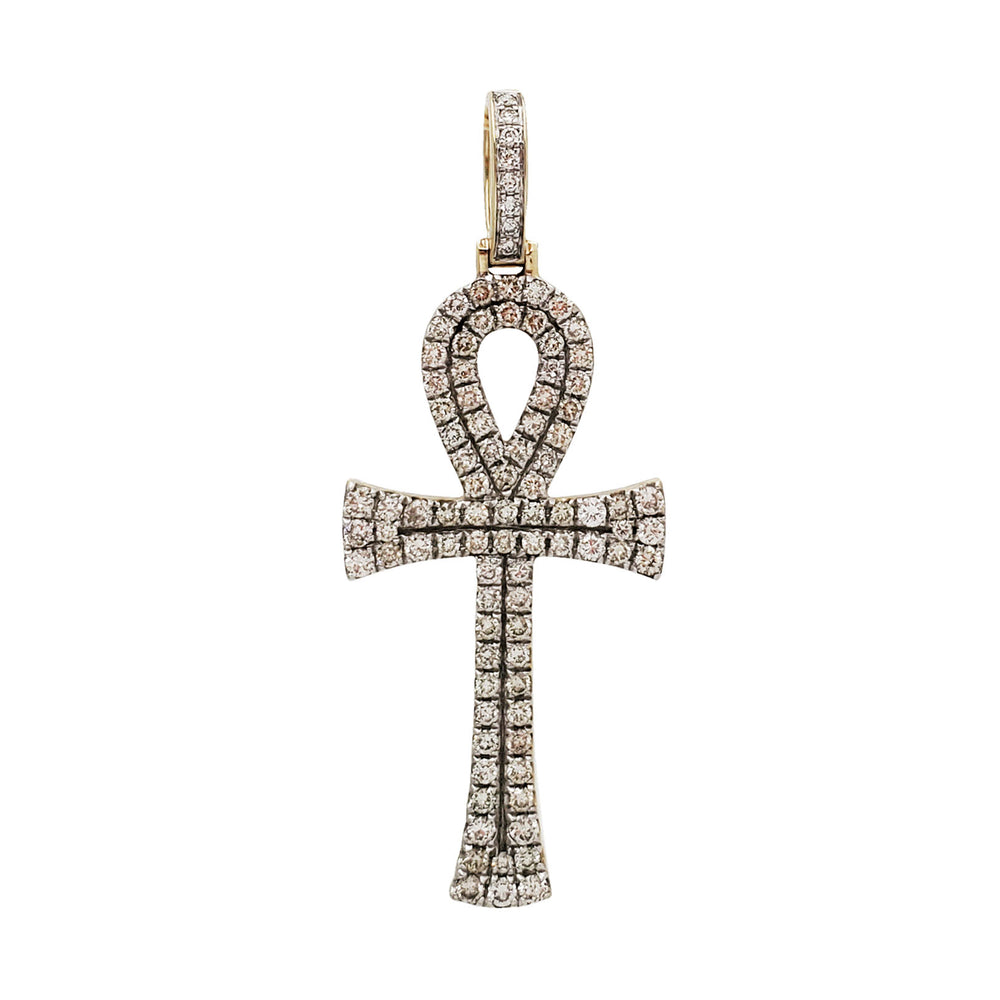 Diamond Ankh Cross Pendant (14K)