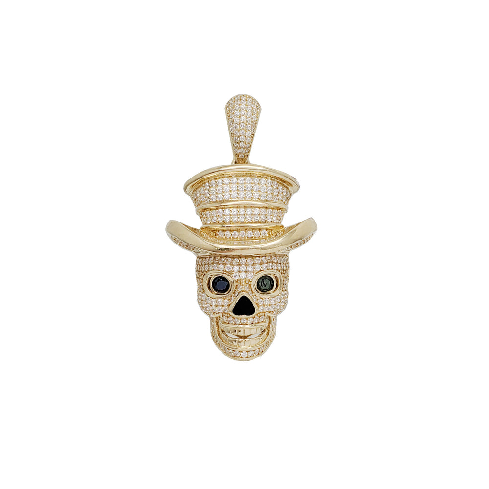 Iced-Out  Skull Pendant (14K)
