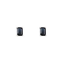 Emerald-Cut Blue Sapphire Earrings (14K)