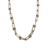 Beaded Paperclip Chain Necklace (14K)
