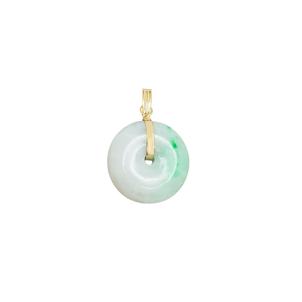 Round Jade Pendant (14K)