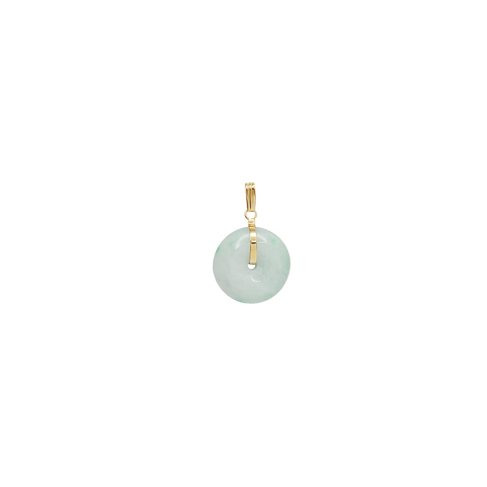 Round Jade Pendant (14K)
