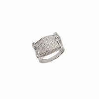 Pave Rectangle Men's Ring (Silver)