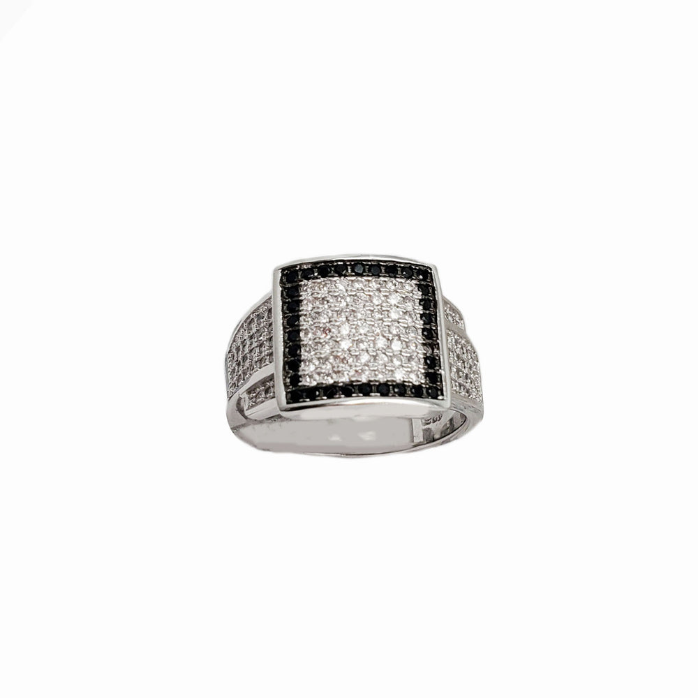 Iced-Out Square Ring (Silver)