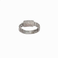 Zirconia Cuban Ring (Silver)