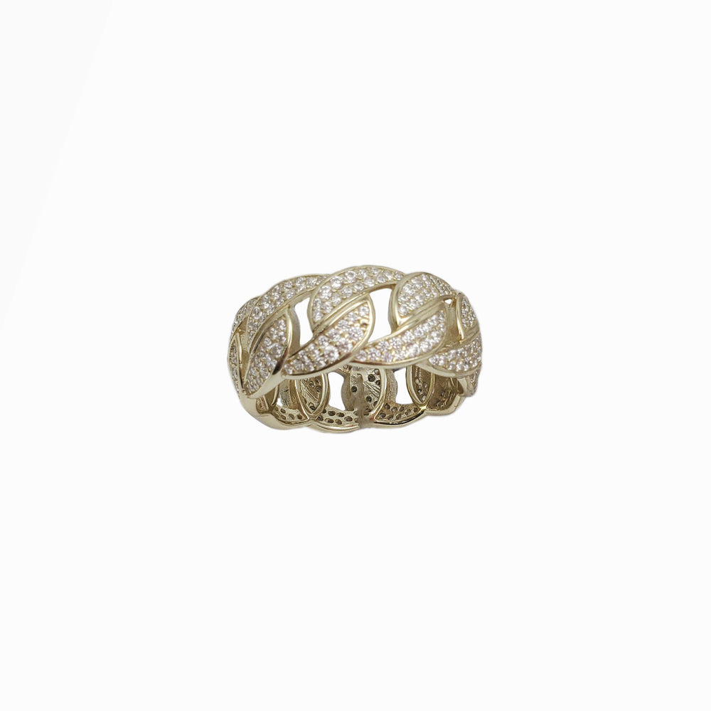 Iced-Out Cubanlink Ring (Silver)