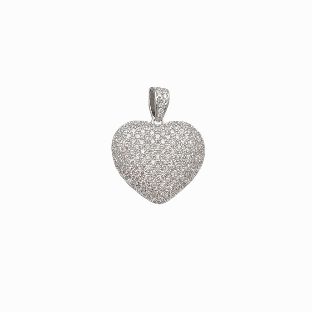 Heart CZ Pendant (Silver)